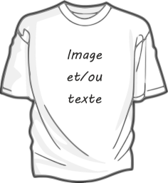 Tee-shirt blanc à personnaliser image et/ou texte